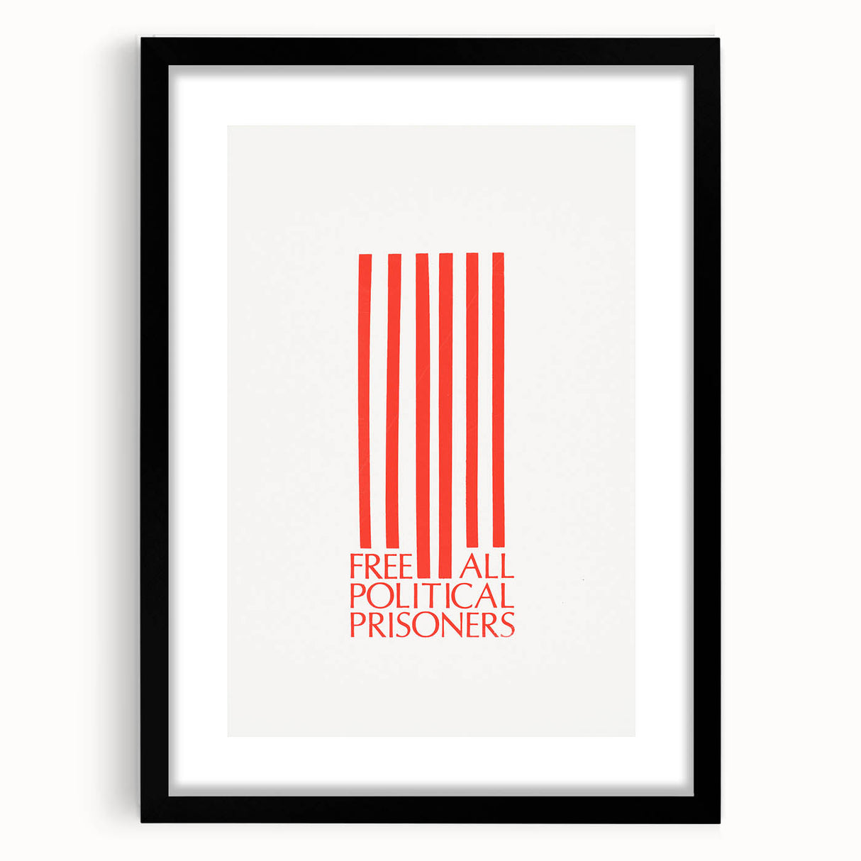 Vintage Wall Art - Free All Political Prisoners Poster - Protest Art Print