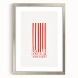 Vintage Wall Art - Free All Political Prisoners Poster - Protest Art Print