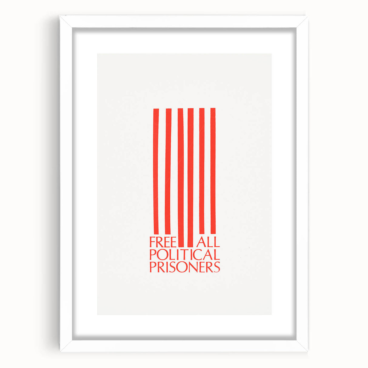 Vintage Wall Art - Free All Political Prisoners Poster - Protest Art Print