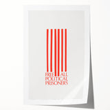 Vintage Wall Art - Free All Political Prisoners Poster - Protest Art Print
