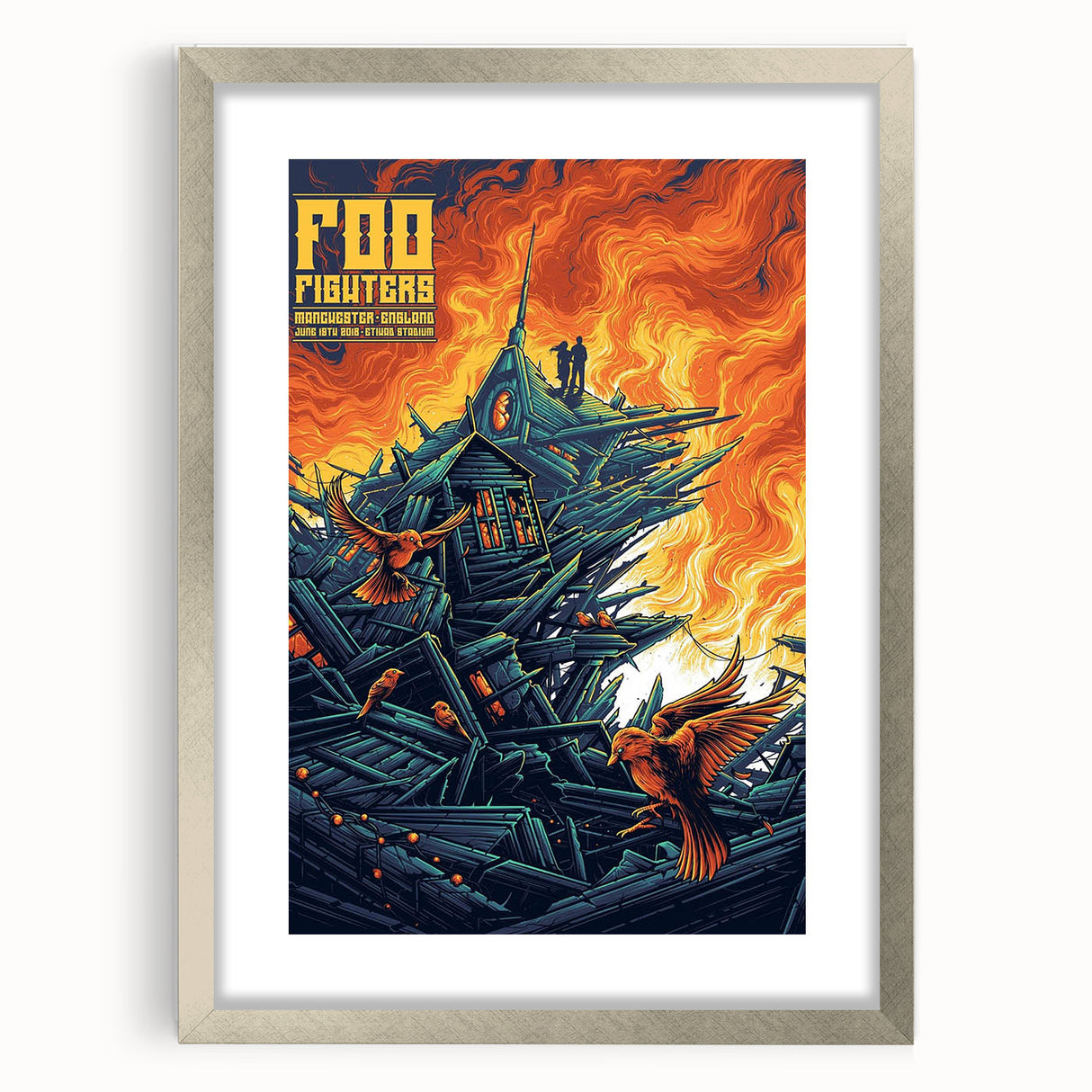 Foo Fighters Retro Wall Art - Vintage Prints & Concert Poster