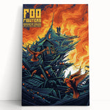 Foo Fighters Retro Wall Art - Vintage Prints & Concert Poster