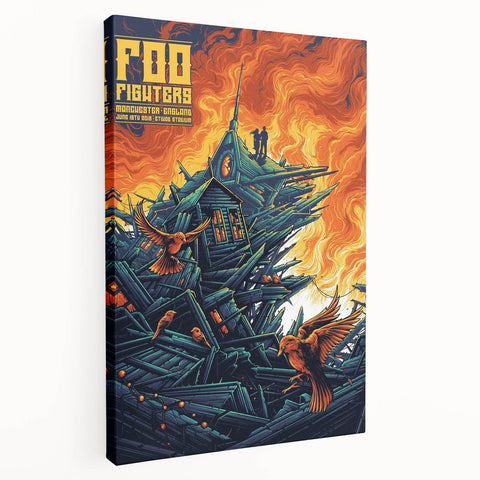 Foo Fighters Retro Wall Art - Vintage Prints & Concert Poster