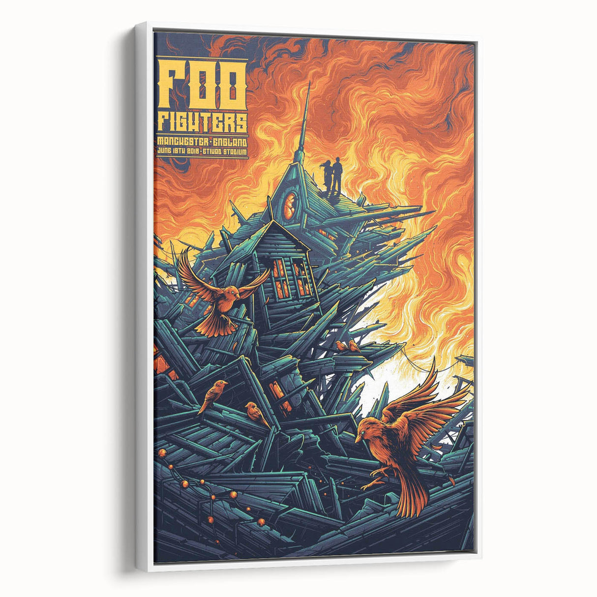 Foo Fighters Retro Wall Art - Vintage Prints & Concert Poster