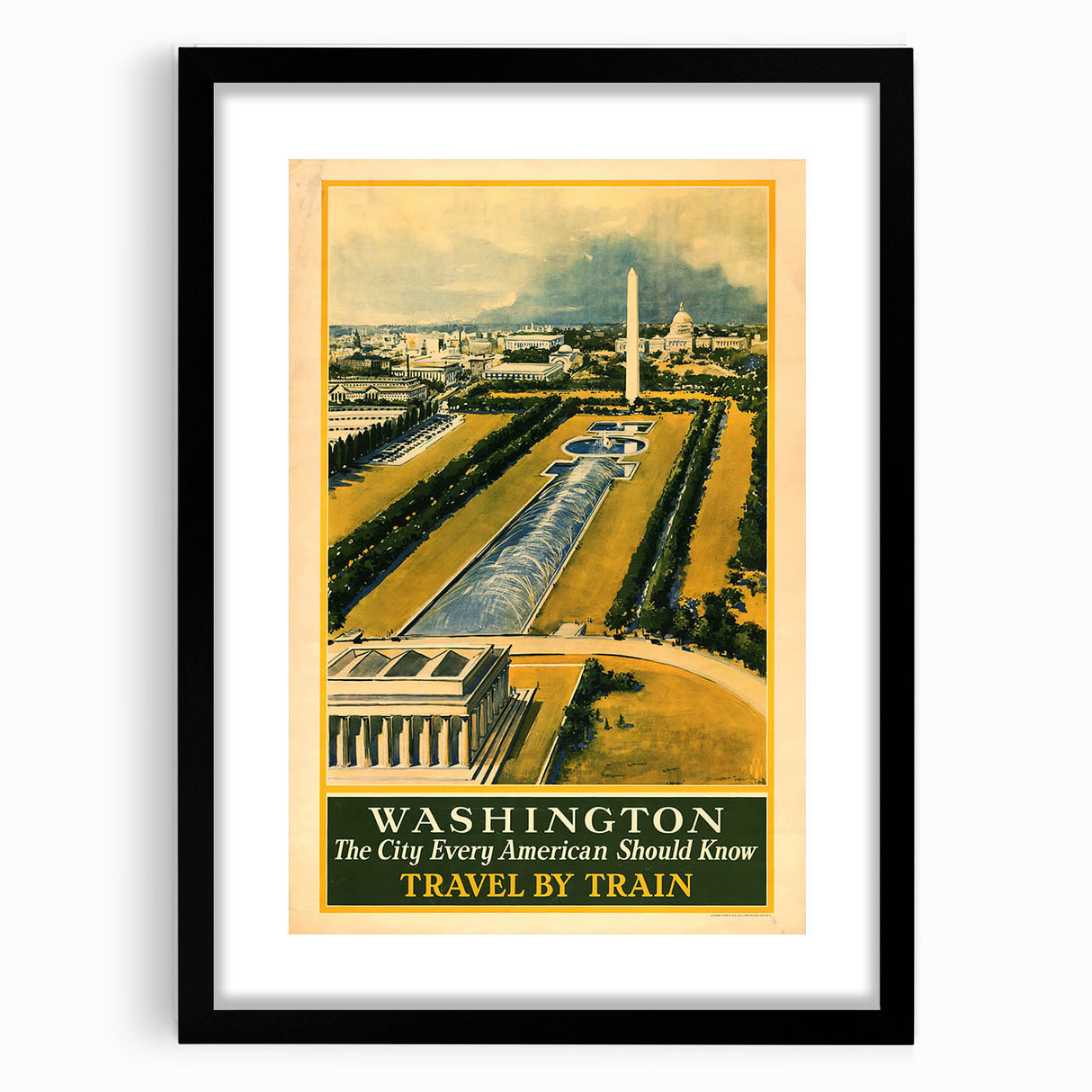 Vintage Washington Travel Poster - Retro Wall Art Print