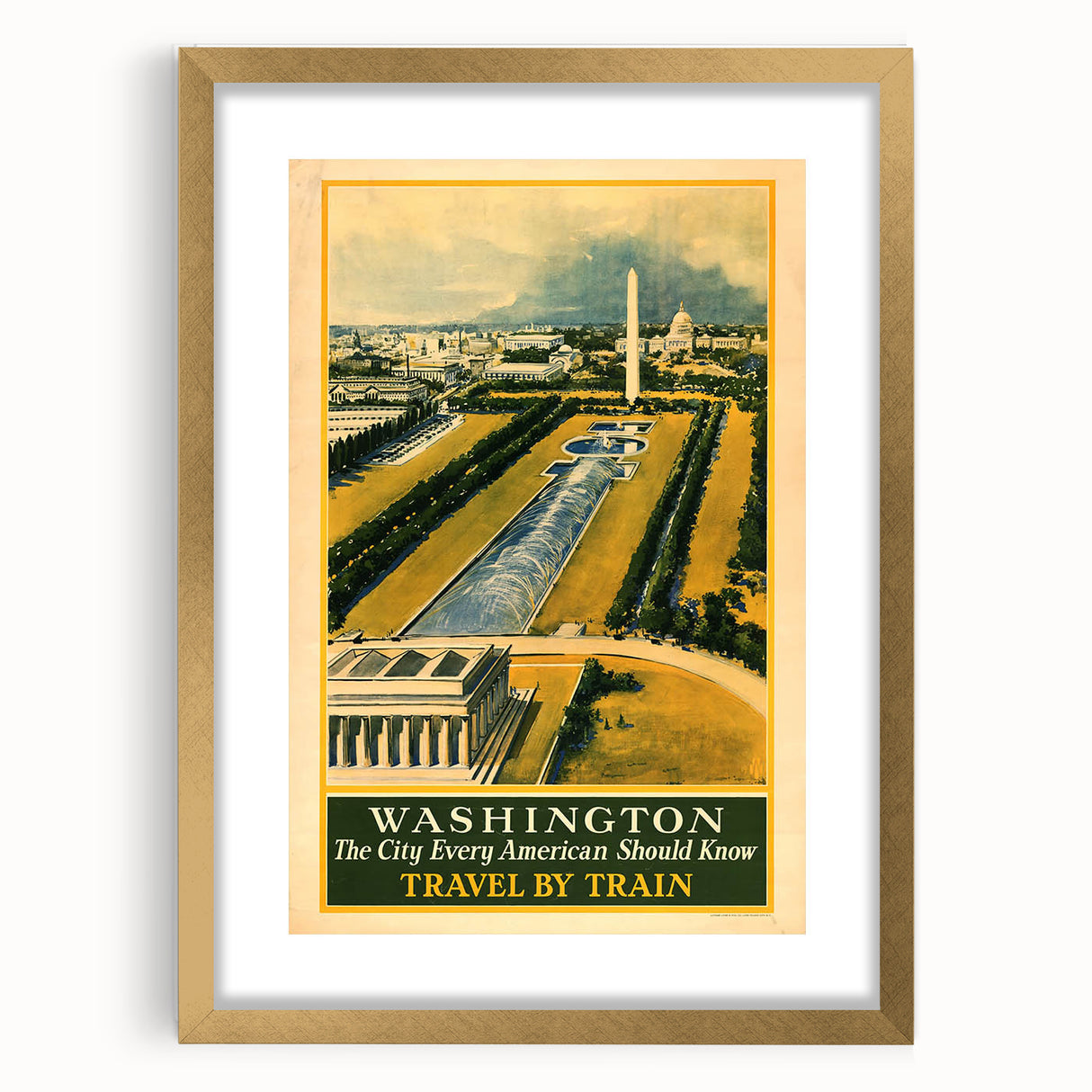 Vintage Washington Travel Poster - Retro Wall Art Print