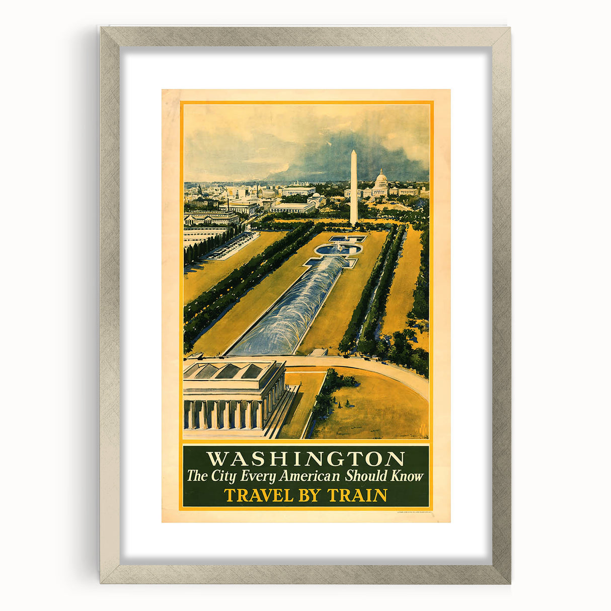 Vintage Washington Travel Poster - Retro Wall Art Print