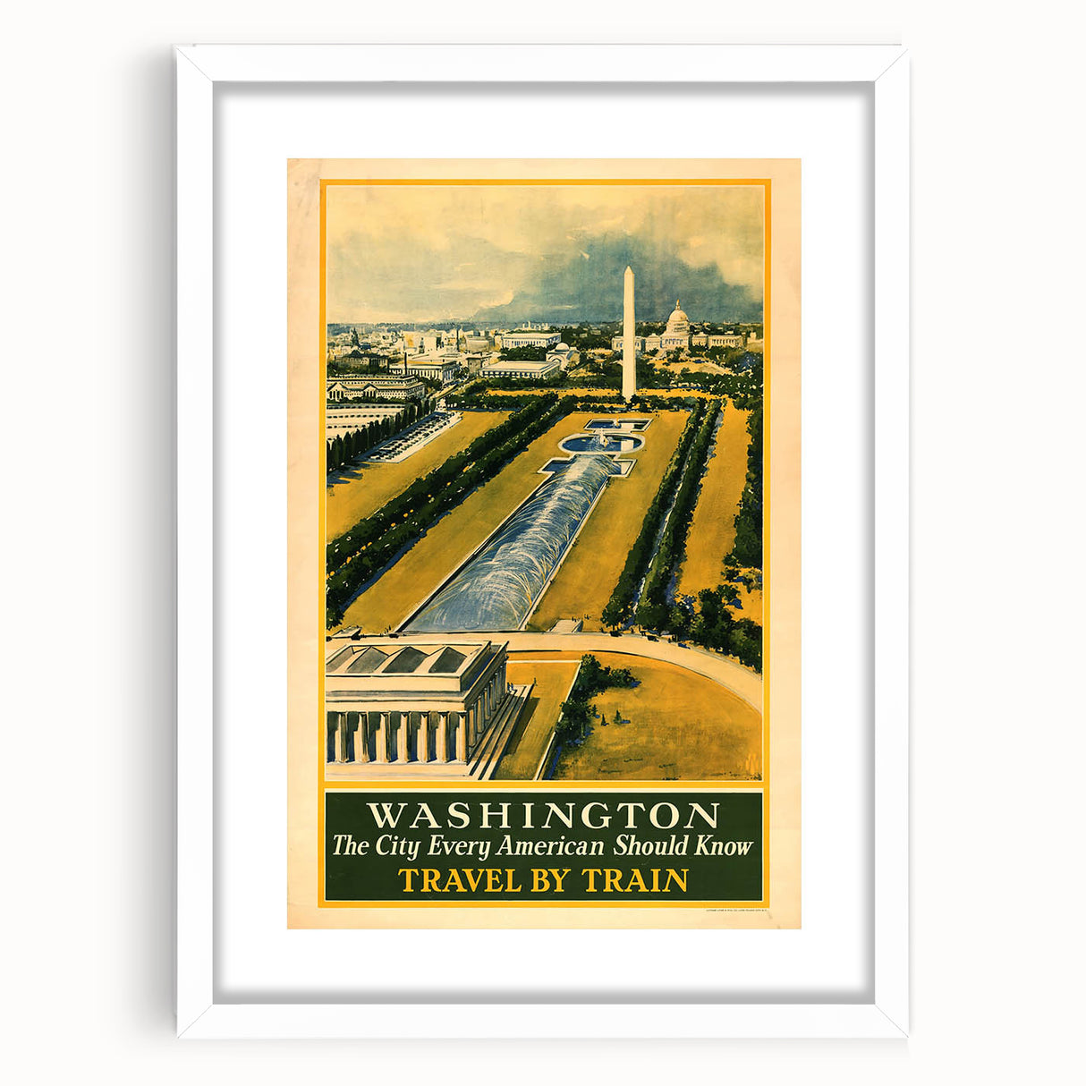 Vintage Washington Travel Poster - Retro Wall Art Print