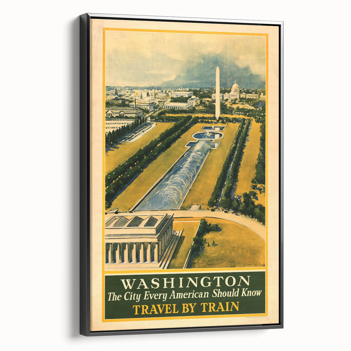 Vintage Washington Travel Poster - Retro Wall Art Print