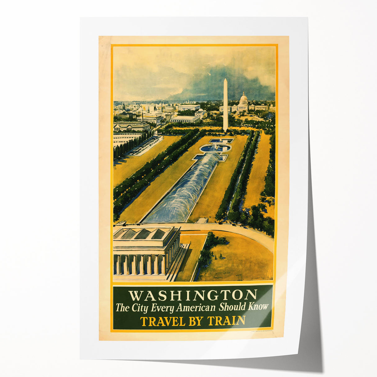 Vintage Washington Travel Poster - Retro Wall Art Print