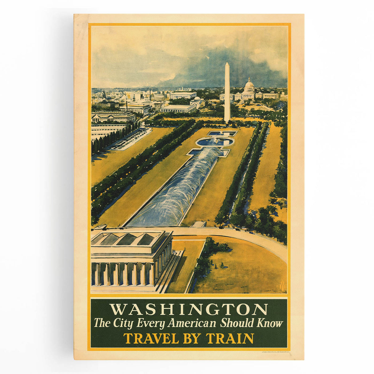 Vintage Washington Travel Poster - Retro Wall Art Print