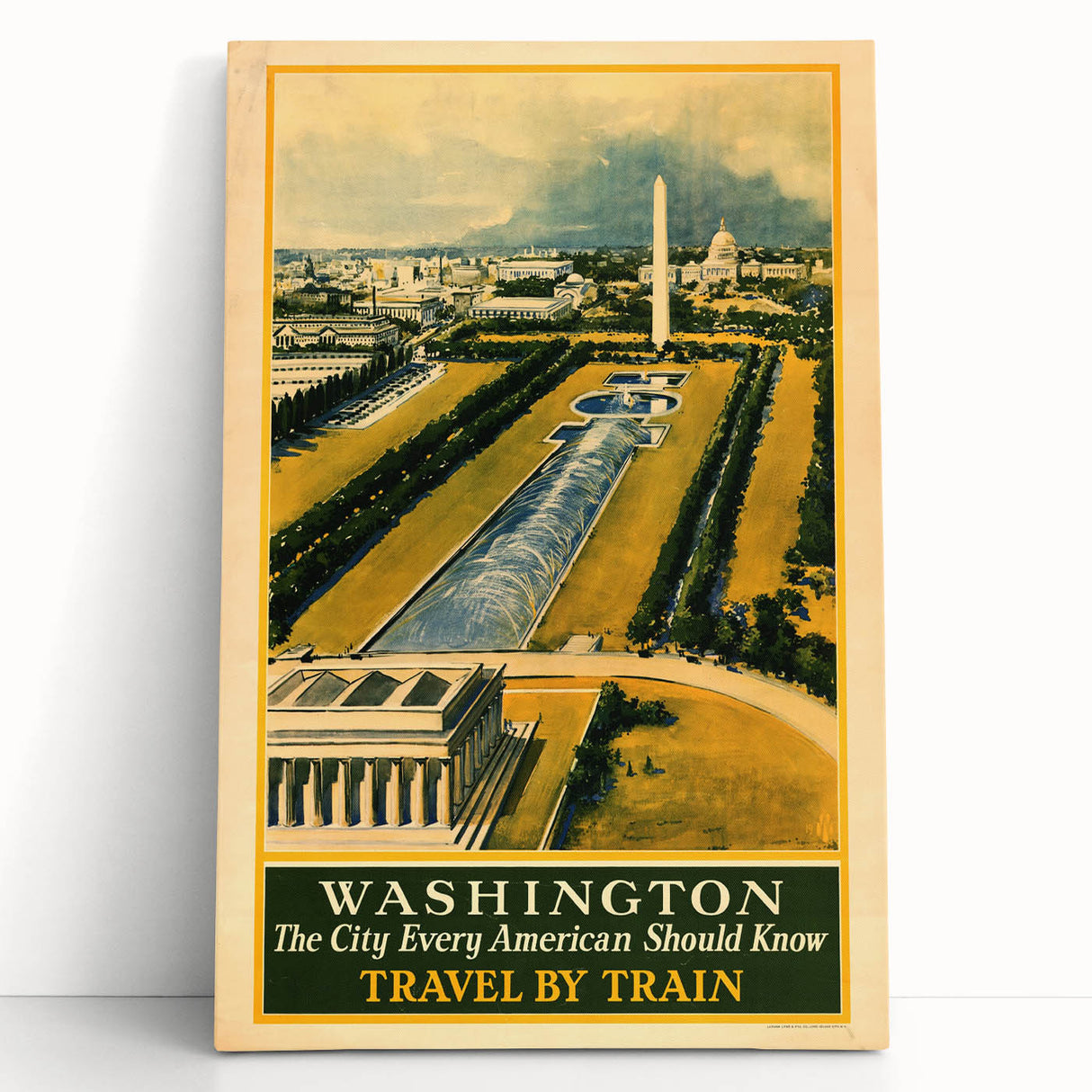 Vintage Washington Travel Poster - Retro Wall Art Print
