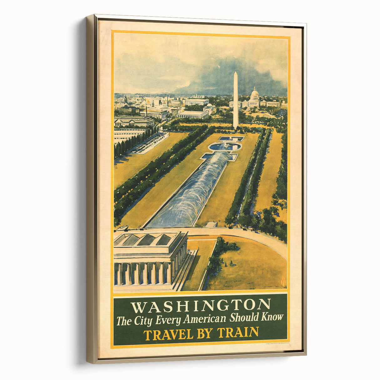 Vintage Washington Travel Poster - Retro Wall Art Print