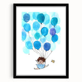 Up in the Sky - Kids Wall Art Prints Boys Room Wall Art