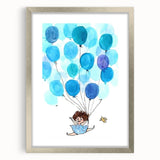 Up in the Sky - Kids Wall Art Prints Boys Room Wall Art