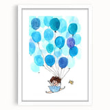 Up in the Sky - Kids Wall Art Prints Boys Room Wall Art