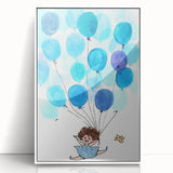 Up in the Sky - Kids Wall Art Prints Boys Room Wall Art