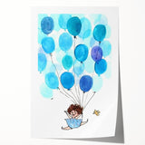 Up in the Sky - Kids Wall Art Prints Boys Room Wall Art