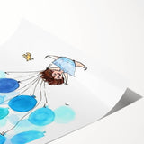 Up in the Sky - Kids Wall Art Prints Boys Room Wall Art