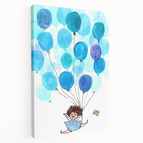 Up in the Sky - Kids Wall Art Prints Boys Room Wall Art