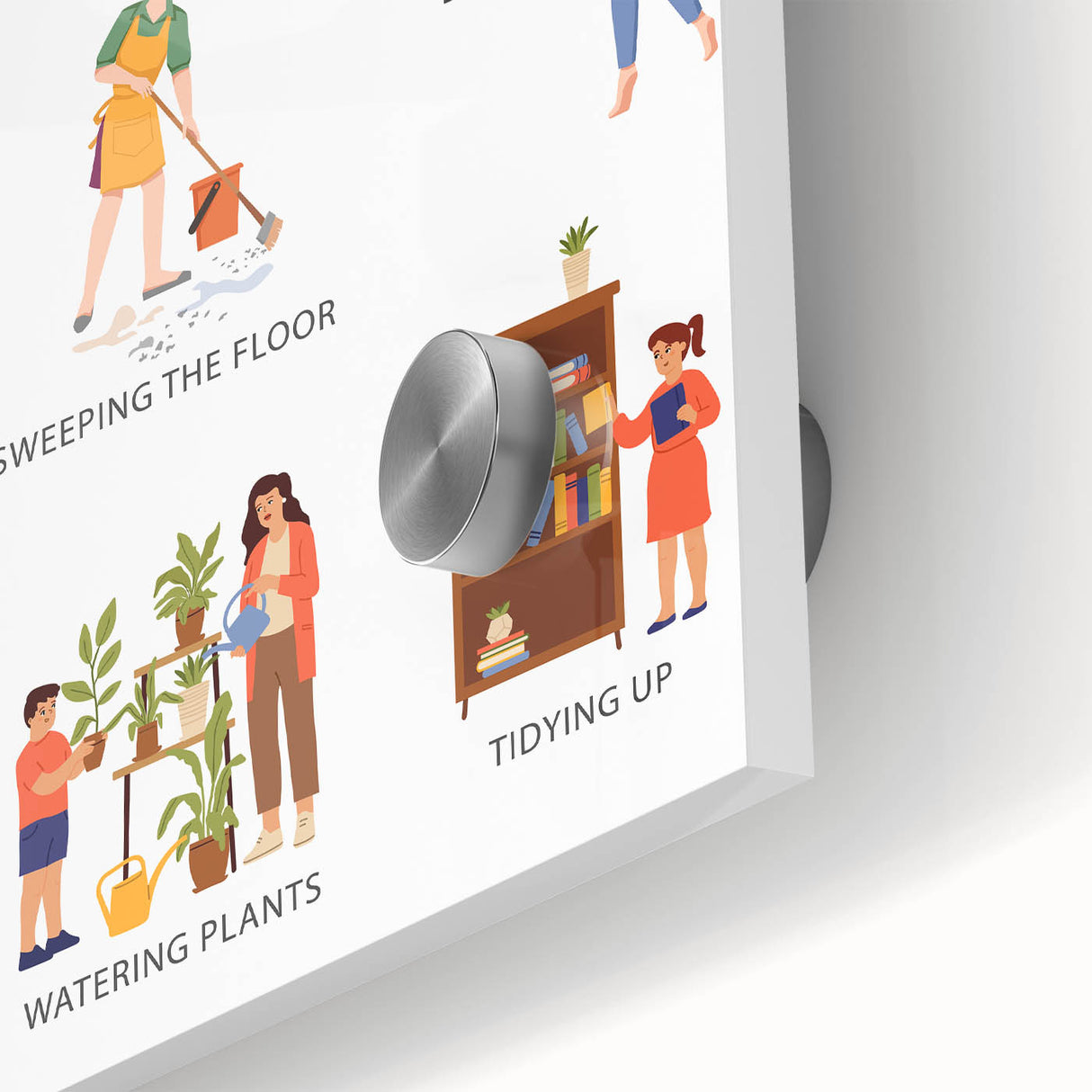 House Chores Educational Wall Art - Kids' Learning Poster