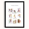 House Chores Educational Wall Art - Kids' Learning Poster