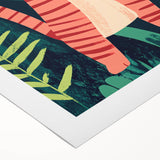 Happy Jungle Cat Illustration - Children's Wall Decor