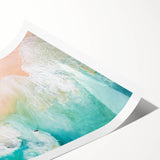 Extra large wall art featuring line art flowers in pastel shades on a rolled canvas, ideal for large living room decor.