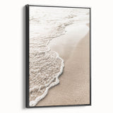 Black and white vintage poster art on framed canvas depicting a serene landscape, ideal for bedroom wall decor.
