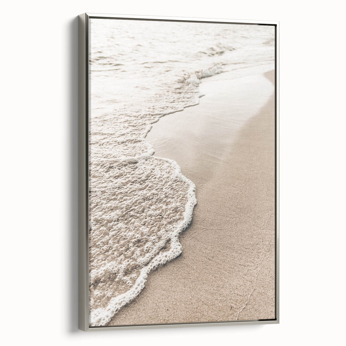 Landscape art painting on framed canvas featuring a vintage-style colorful scene against a black background.