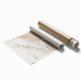 Extra large rolled canvas featuring a floral art design in pastel shades.