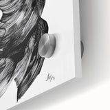 Abstract figurative acrylic artwork on glass showcasing vibrant colors and intricate patterns, ideal for modern home decor and art enthusiasts.