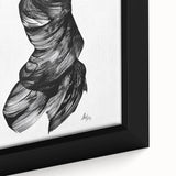 Close-up of a framed abstract figurative canvas art piece showcasing vibrant colors and fluid shapes, ideal for modern home decor. Perfect for art enthusiasts seeking unique wall accents.