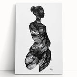 Abstract figurative art canvas print showcasing vibrant colors and dynamic shapes, perfect for modern home decor. Ideal for adding a bold artistic touch to any room.