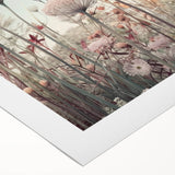 Abstract floral wall art on rolled canvas, showcasing vibrant colors and intricate designs, perfect for modern home decor. Packaged securely for delivery.