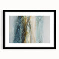 Abstract landscape wall art framed with a black mat, showcasing vibrant colors and intricate textures that enhance modern home decor. The piece adds a stylish touch to any interior space.