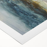 Abstract landscape wall art on rolled canvas, showcasing vibrant colors and dynamic shapes, perfect for modern home decor. Packaged securely in a cardboard tube for safe delivery.