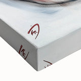 Fluid Abstract Wall Art – Navy, White & Gold with Textured Details