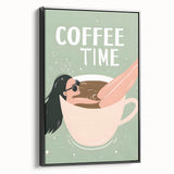 Black and white vintage poster art of a landscape on framed canvas, suitable for bedroom decor.