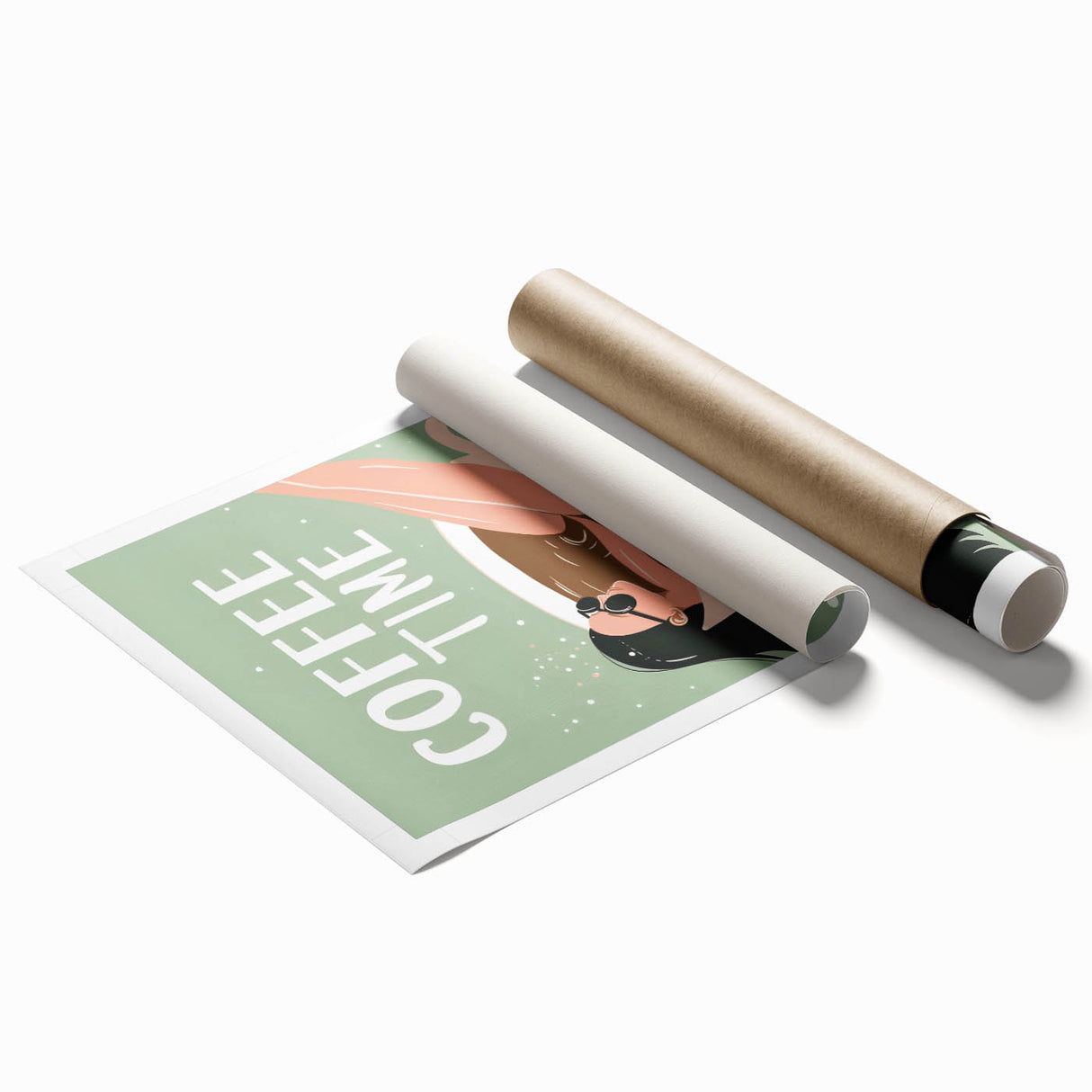 Extra large rolled print featuring delicate floral art in soft pastel colors, ideal for classy bathroom wall art.
