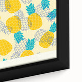 Extra large black wall art featuring a close-up of colorful, textured fruit on framed canvas, ideal for living room decor.