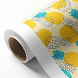 Art deco poster featuring a variety of fruits in vibrant colors on rolled canvas.