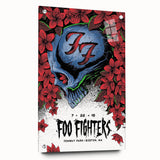 Foo Fighters Retro Wall Art - Vintage Skull Concert Poster