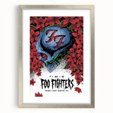 Foo Fighters Retro Wall Art - Vintage Skull Concert Poster