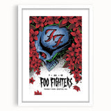 Foo Fighters Retro Wall Art - Vintage Skull Concert Poster