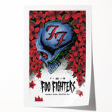 Foo Fighters Retro Wall Art - Vintage Skull Concert Poster