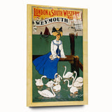 Vintage Weymouth Train Travel Poster - Retro Wall Art Print