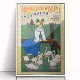 Vintage Weymouth Train Travel Poster - Retro Wall Art Print