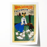 Vintage Weymouth Train Travel Poster - Retro Wall Art Print
