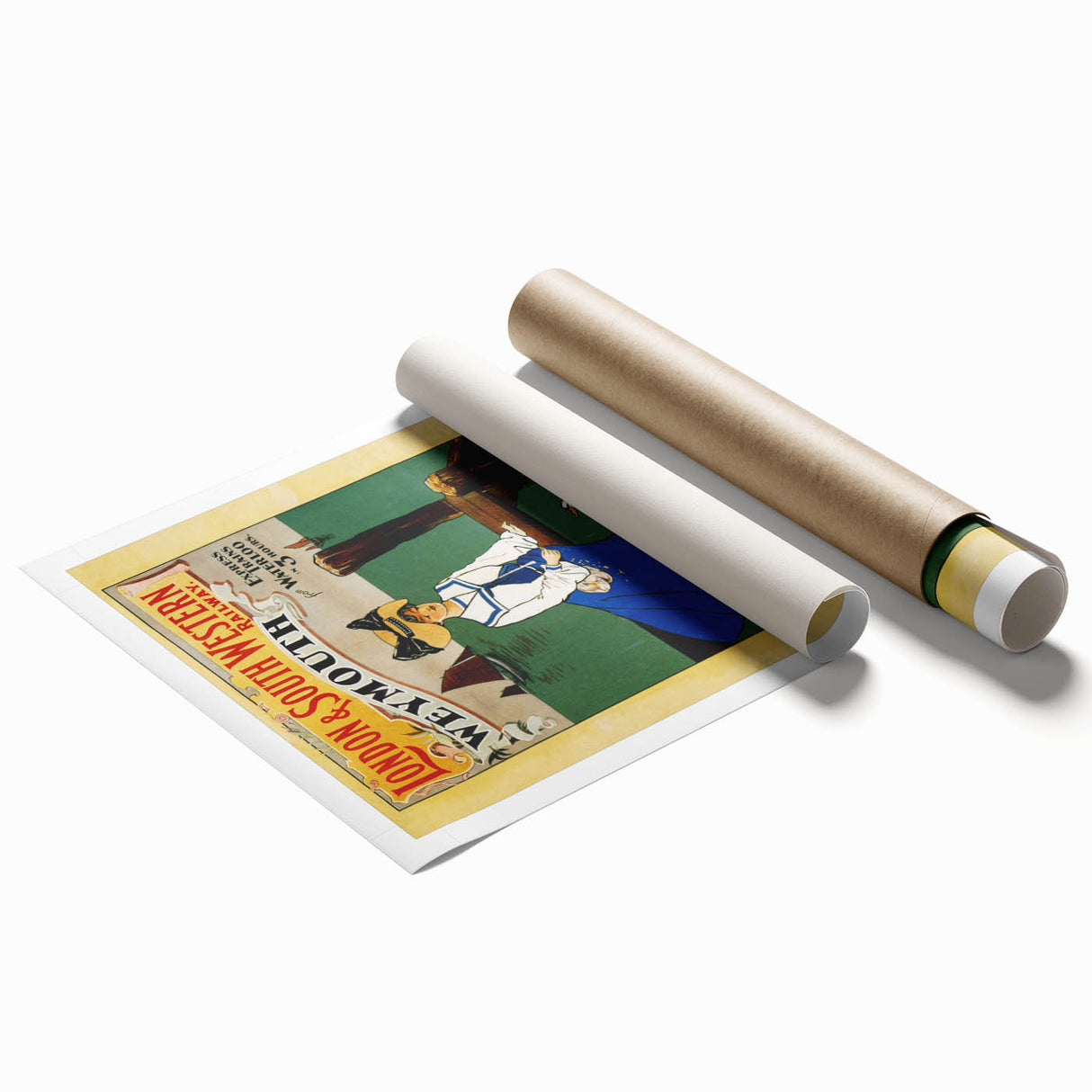 Vintage Weymouth Train Travel Poster - Retro Wall Art Print